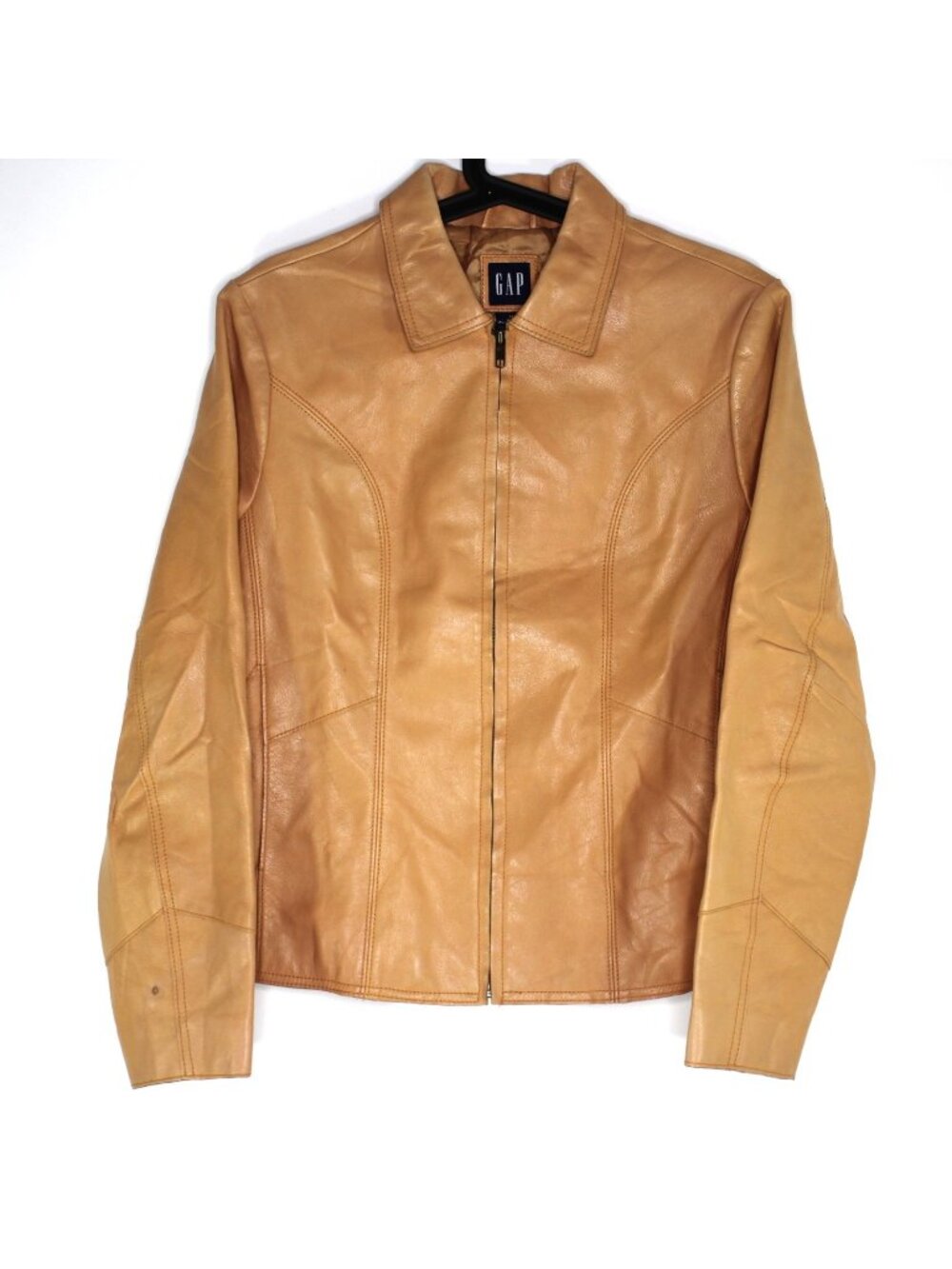 Vintage GAP Womens Medium Y2K Leather Full Zip Jacket K800